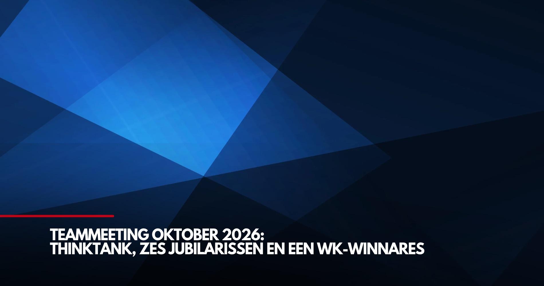 Teammeeting Naast de gebruikelijke agenda ging deze keer bijzondere aandacht naar de voortgang en de resultaten van de M2Q ThinkTank.